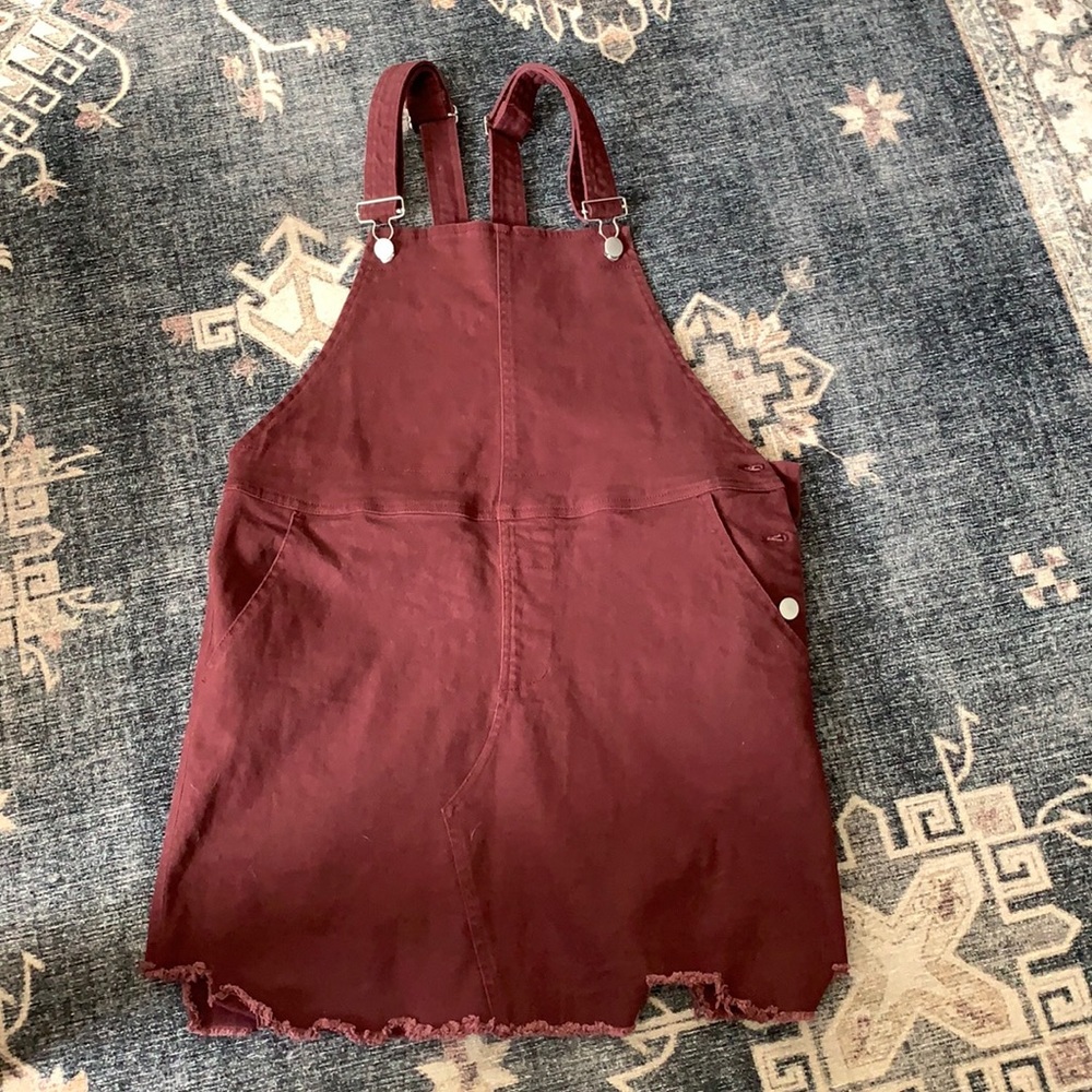 Maroon coverall, overall dress